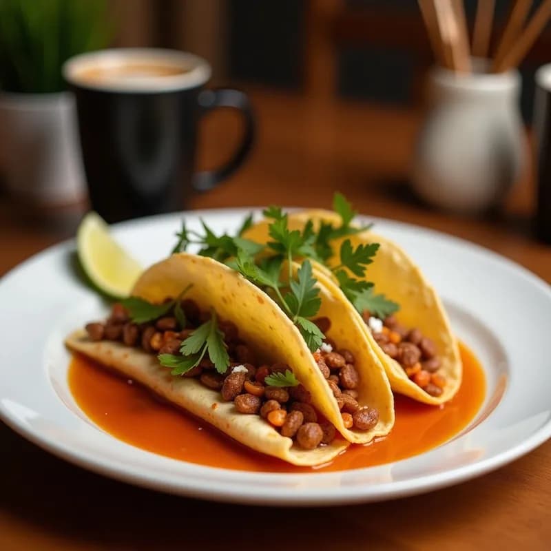 Tacos Dorados de Café Vegano: Receta Crujiente y Energetica en Airfryer