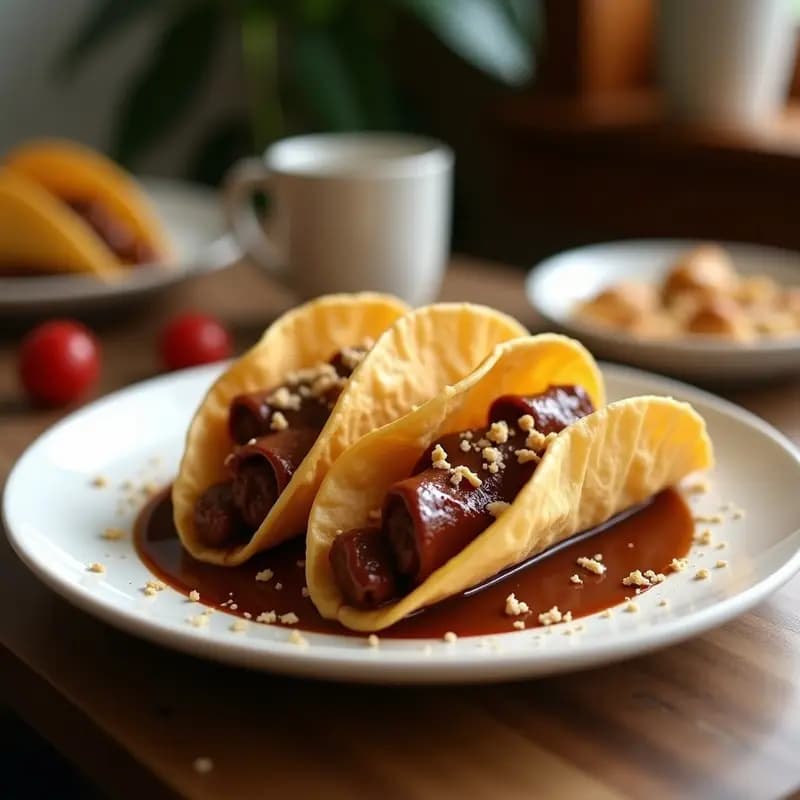 Tacos Dorados de Nutella, Plátano Macho y Tocino Crujiente para Postres Extremos