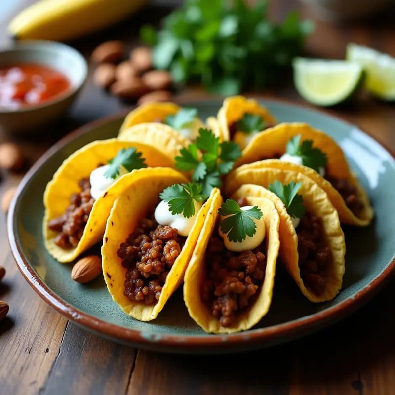 Tacos Dorados de Picadillo y Plátano Macho: Receta Mexicana en Airfryer con Toque Dulce-Salado