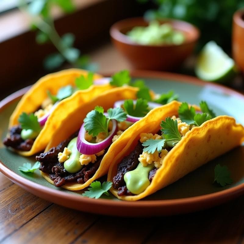 Tacos Dorados de Rajas con Crema de Aguacate y Queso Fresco: Receta en Airfryer Sin Freír