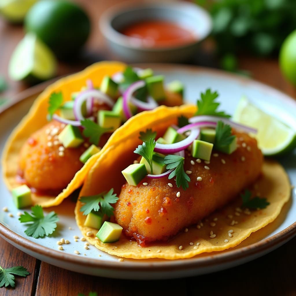 Tacos de Flores de Calabacín con Rebozado de Harina de Garbanzo: Receta Mexicana Vegana y Crujiente