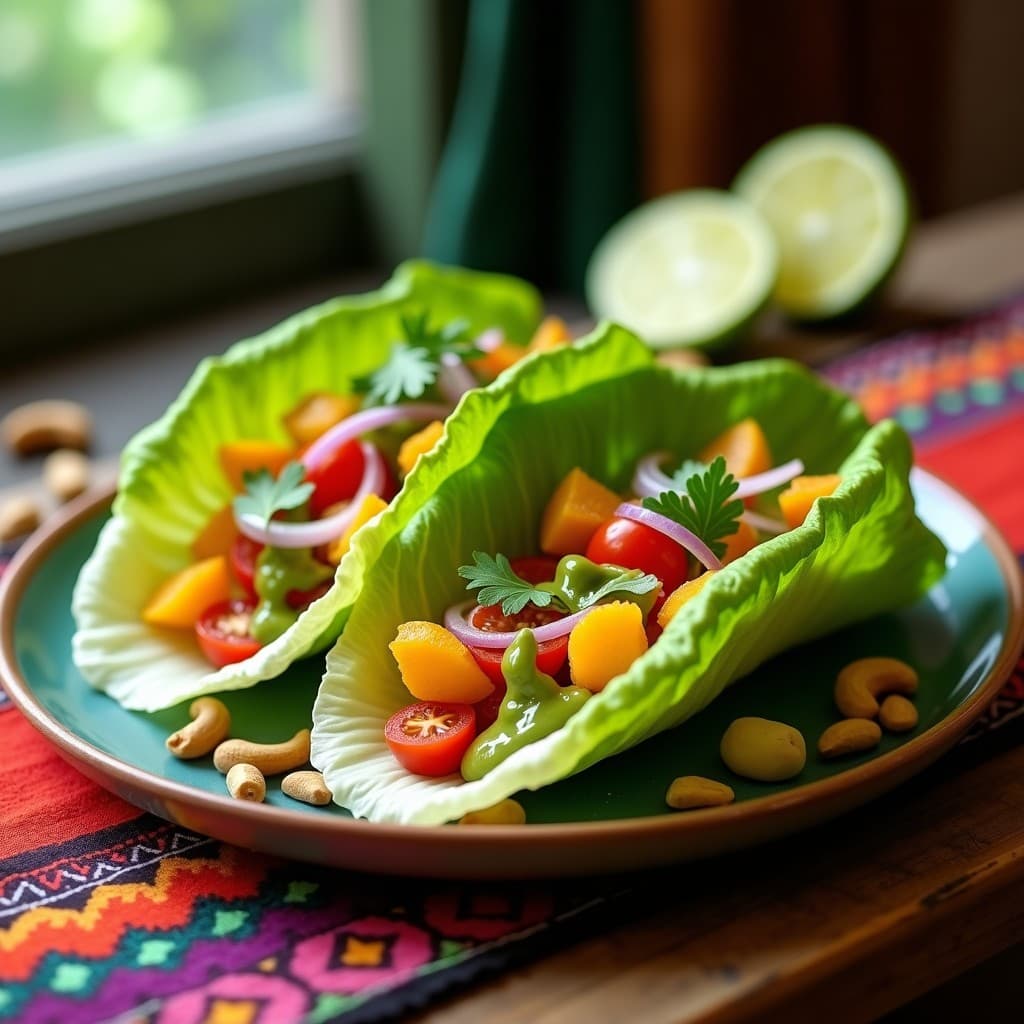 Tacos de Flores de Calabaza y Queso de Anacardos con Salsa de Aguacate y Chipotle: Receta Mexicana Crudivegana