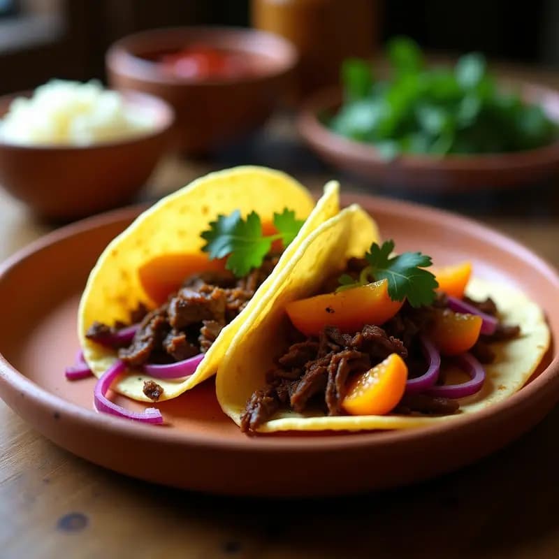 Tacos de Higado de Res Desmenuzado con Cebolla Morada y Naranjas: Receta Mexicana Tradicional en Sartén