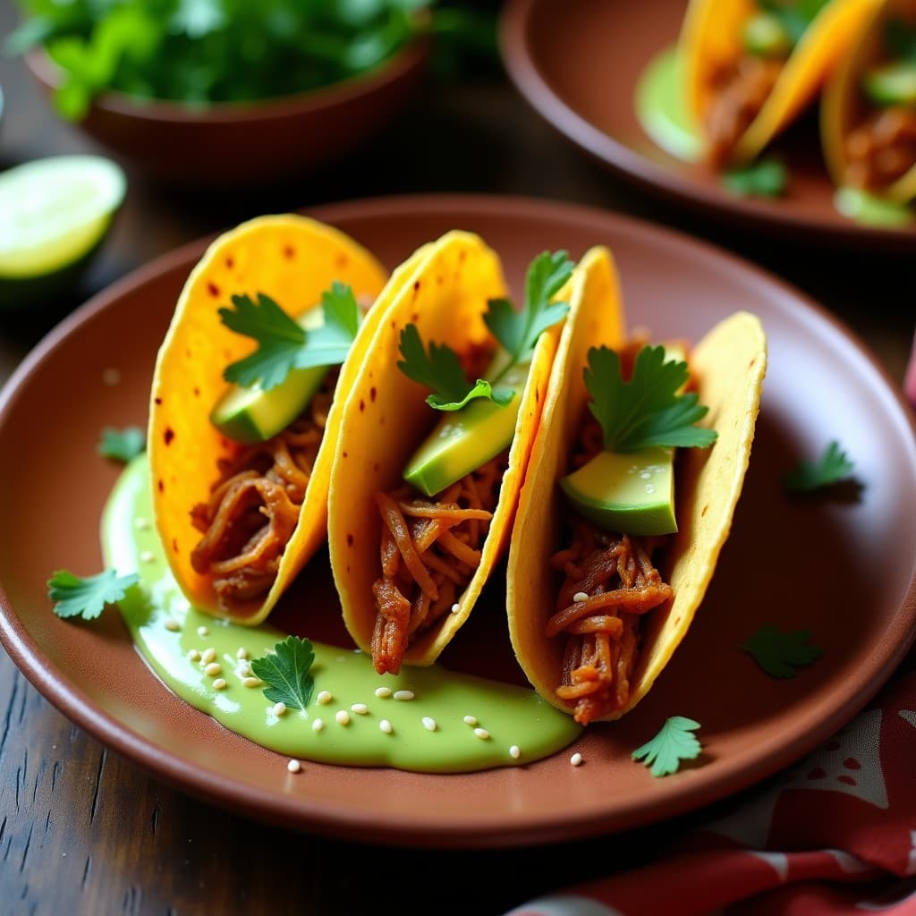 Tacos Dorados de Jackfruit con Salsa de Tamarindo y Aguacate: Receta Mexicana en Airfryer