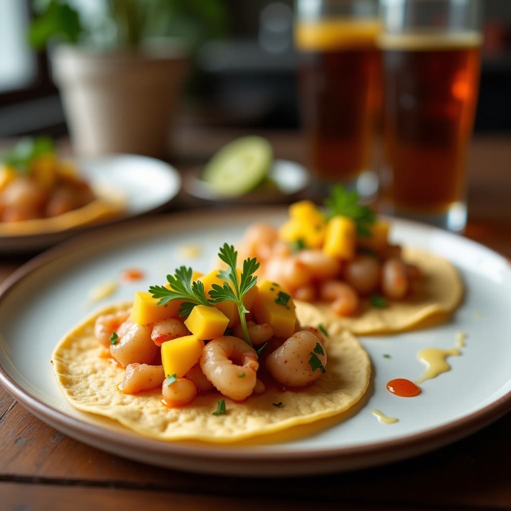 Tacos de Jicama y Pulpo con Salsa de Mango Habanero: Receta Baja en Carbohidratos en Airfryer