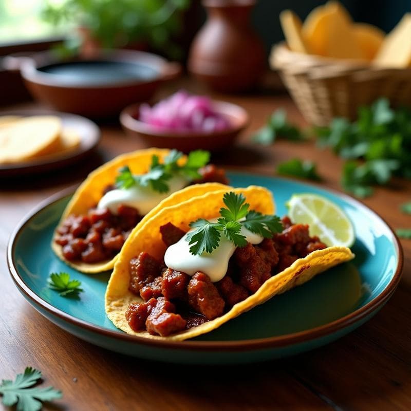Tacos de Lengua de Res con Salsa de Tamarindo y Chipotle: Receta Mexicana Tradicional en Airfryer