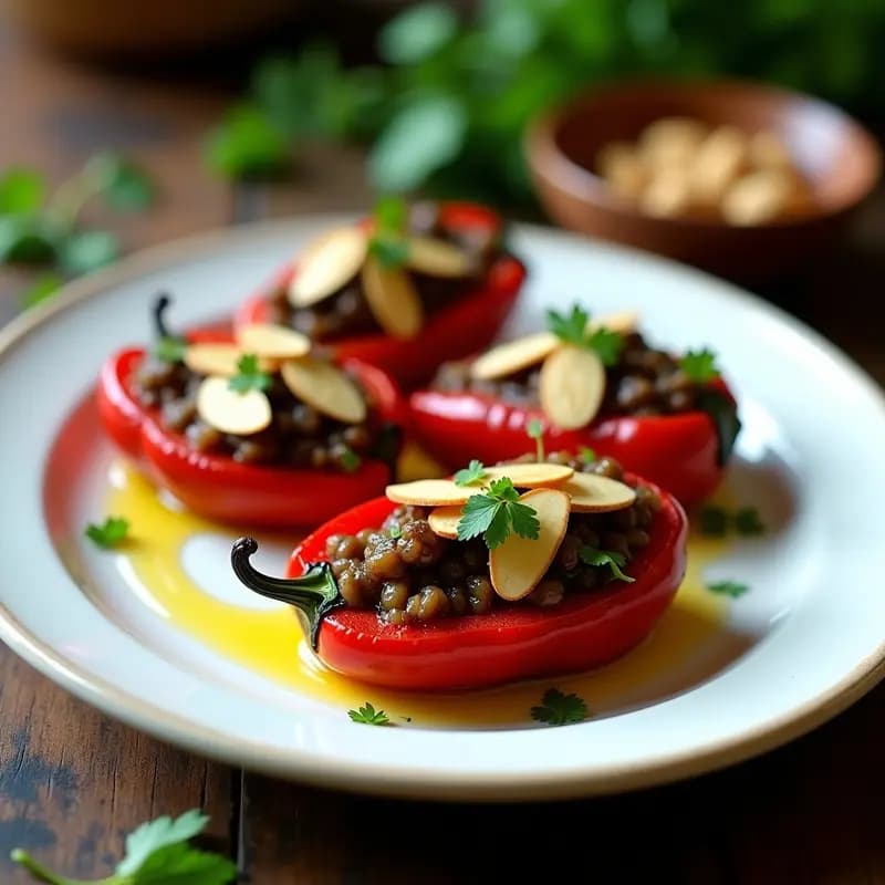 Tacos Ongi de Piquillo Rellenos de Hongos: Receta Vegana Gourmet en 20 Minutos