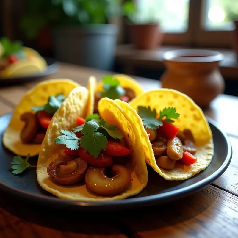 Tacos de Ongolmo con Pimientos del Piquillo Ahumados: Receta Chilena Gourmet en 25 Minutos