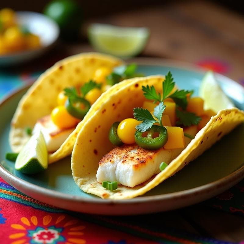 Tacos de Pescado Blanco con Encurtidos de Mango y Jalapeño: Receta en Olla Lenta y Alta en Omega-3