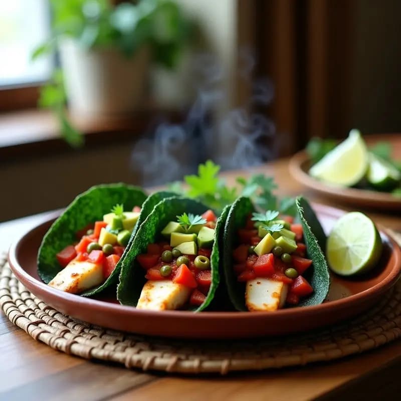 Tacos de Pescado a la Veracruzana con Tortillas de Alga Nori: Receta Mexicana Keto