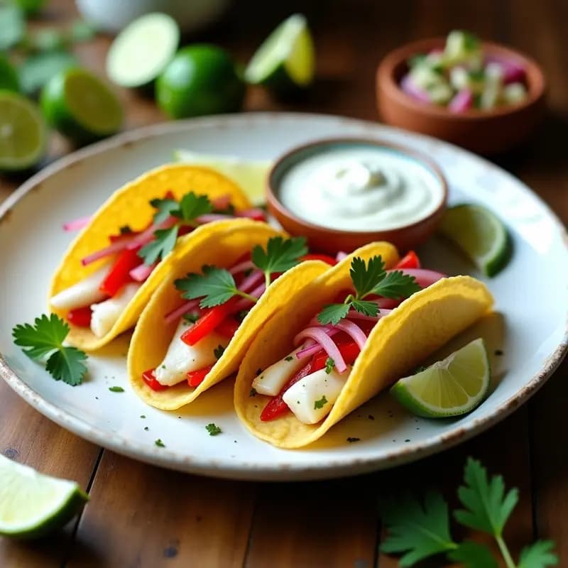 Tacos de Pescado a la Zaragozana con Encurtido de Lima: Receta Express y Alta en Proteínas