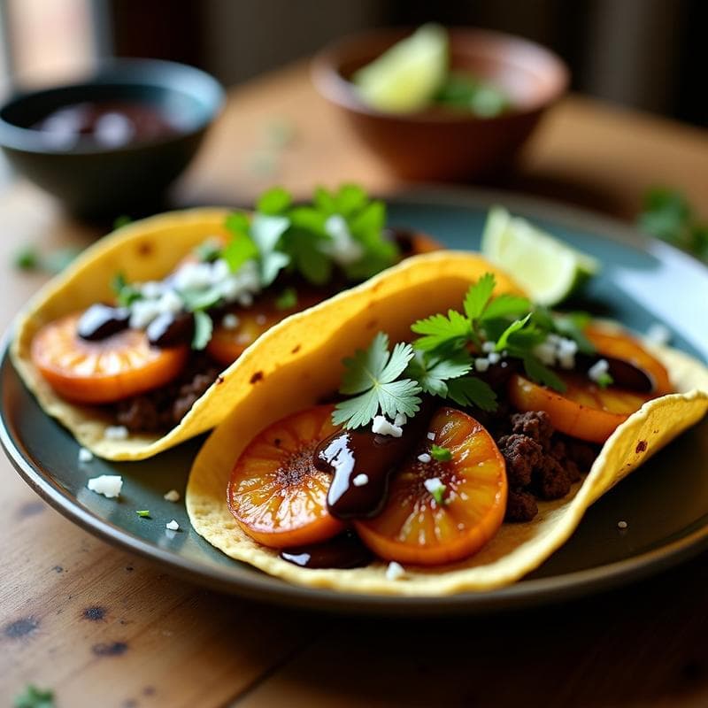 Tacos de Plátano Macho con Mole Negro: Receta Vegana y Sin Gluten en Airfryer