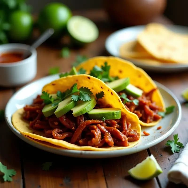 Tacos Veganos de Jackfruit Pulled Ahumado: Receta Express con Toque a Barbacoa