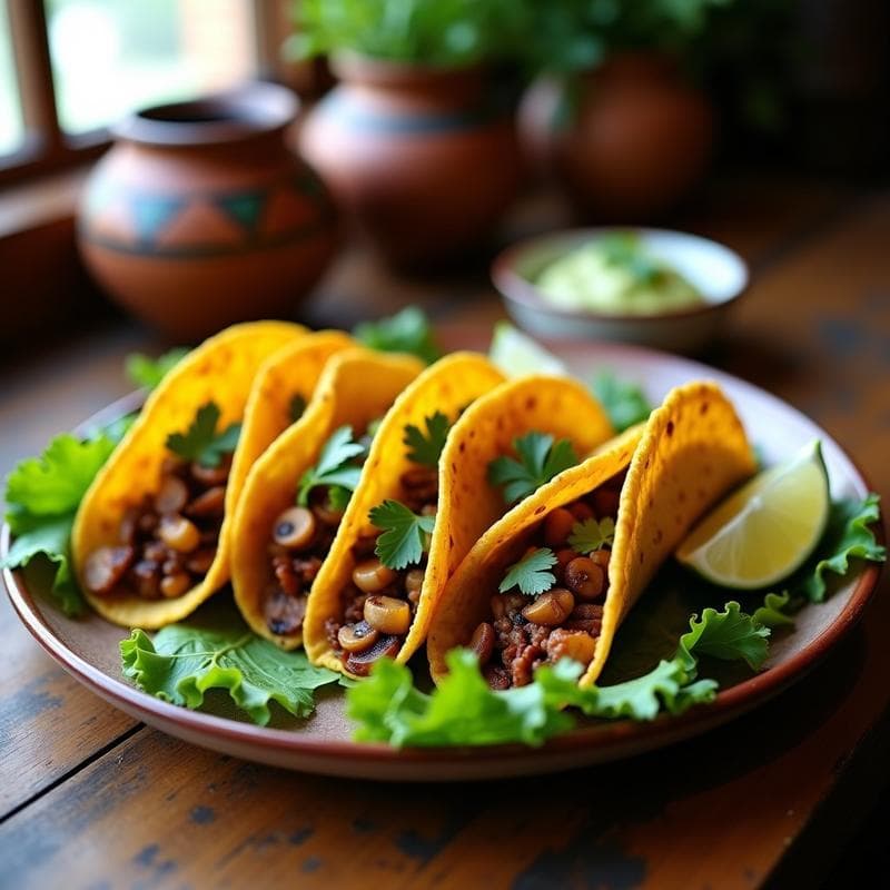 Tacos de Yuca Rellena de Hongos Ostra y Chipotle: Receta Mexicana Sin Gluten en Olla Express