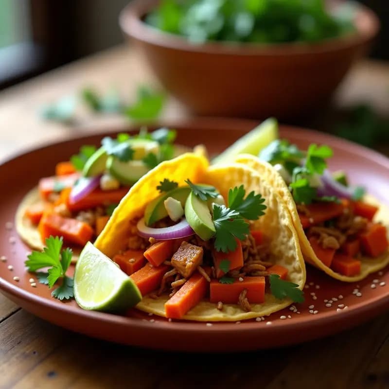 Tacos de Zanahoria Ahumada y Jackfruit: Receta Vegana Alta en Proteína y Sin Gluten