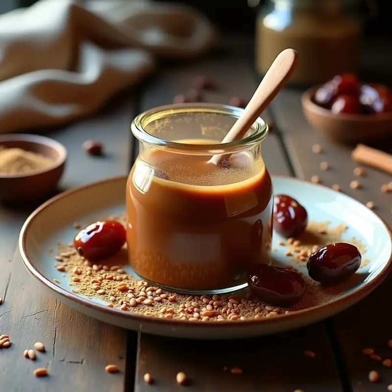 Tahini de Café y Dátiles: Salsa Árabe Innovadora para Postres y Desayunos