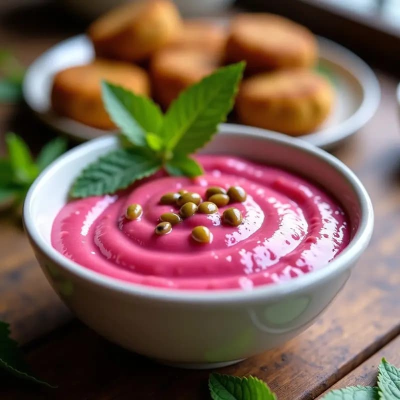 Tahini de Remolacha y Granadilla: Salsa Rosa vegana para Falafel y Ensaladas en 5 minutos