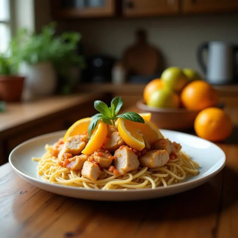 Tajín de Pollo con Naranjas y Aceitunas: Receta Marroquí Dulce-Salada en Olla Rápida