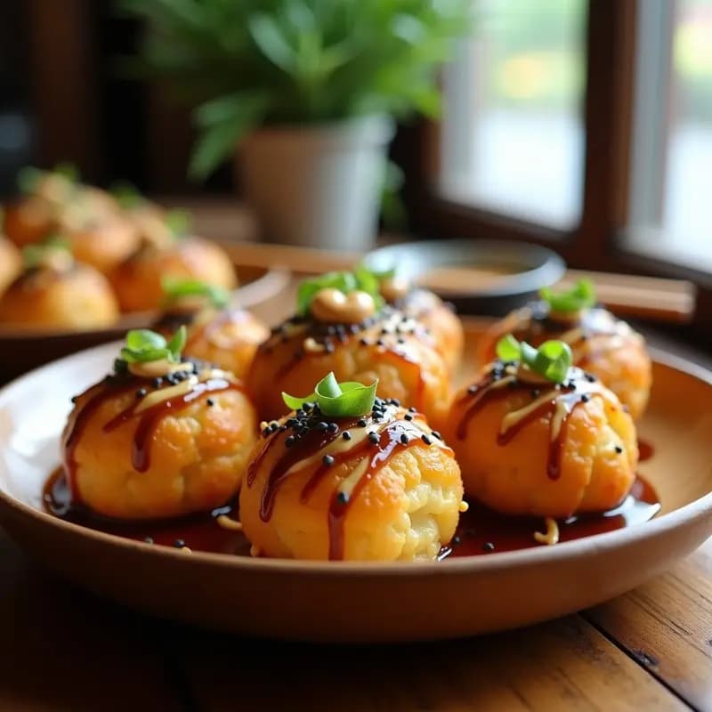 Takoyaki Japonés Vegano con Corazones de Alcachofa: Receta Crujiente en Airfryer
