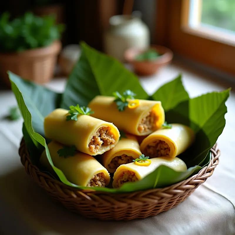 Tamales de Masa de Yuca y Hongos Ostra: Receta Colombiana Vegana en Hoja de Bijao