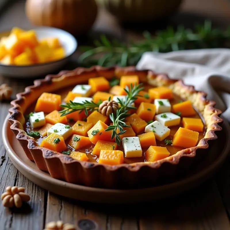 Tarta Salada de Calabaza y Queso Azul: Receta Fácil y Sorprendente para Impresionar