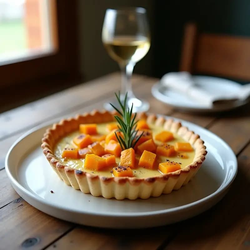 Tarta Salada de Calabaza y Queso Brie: Receta en 30 Minutos con Masa Quebrada