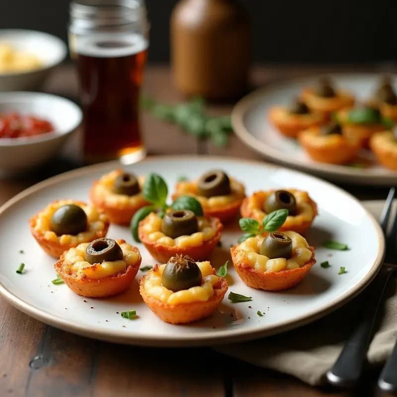 Tartaleta de Aceituna Negra y Anchoas: Aperitivo Mediterráneo Sin Gluten en Airfryer