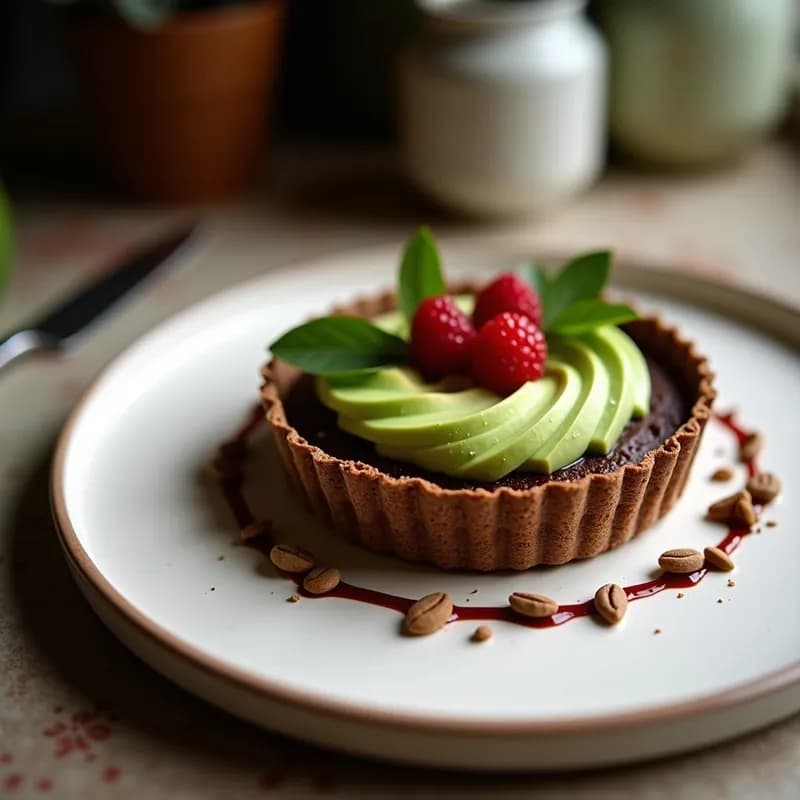 Tartaleta de Chocolate Negro y Aguacate: Receta Vegana Sin Horno y Sin Azúcar