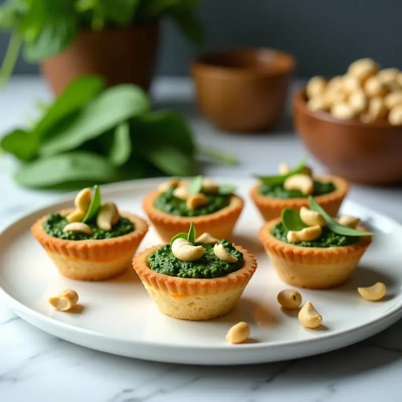 Tartaletas de Espinaca y Tofu Ahumado: Receta Sin Horno en 20 Minutos para Aperitivos Saludables