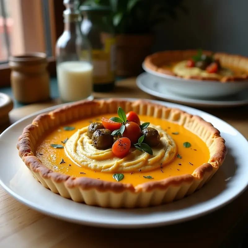 Tartaleta de Hummus y Berenjena Asada con Granadas: Aperitivo Méditerráneo Keto