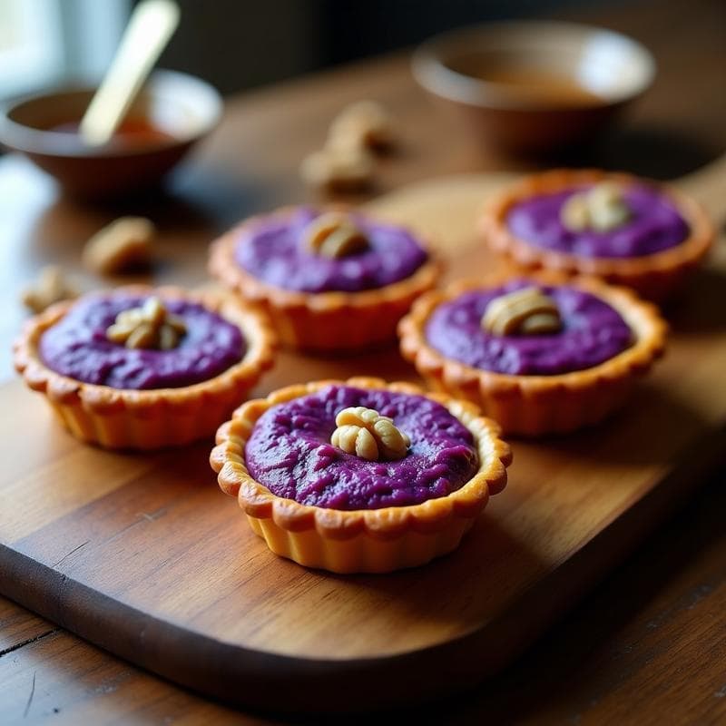 Tartaletas Moradas de Boniato y Cúrcuma: Receta Vegana en Airfryer Sin Gluten