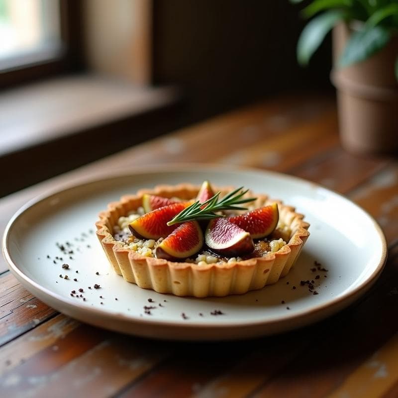 Tartaleta de Queso de Oveja y Higos Caramelizados: Postre Salado Francés en 20 Minutos