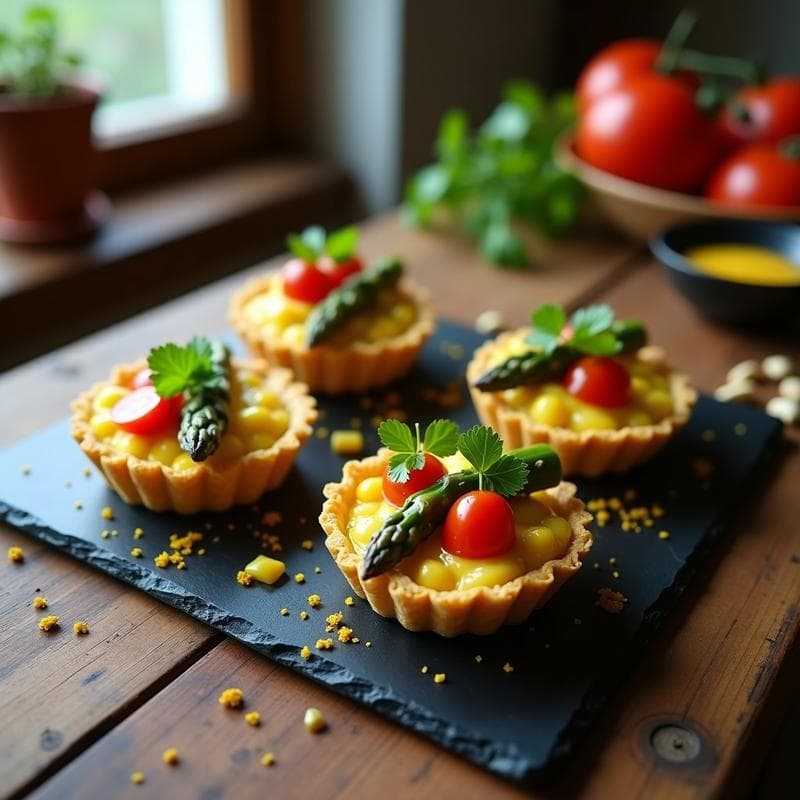 Tartaleta de Quinoa y Espárragos con Salsa de Azafrán: Receta Vegana Sin Horno en 20 Minutos