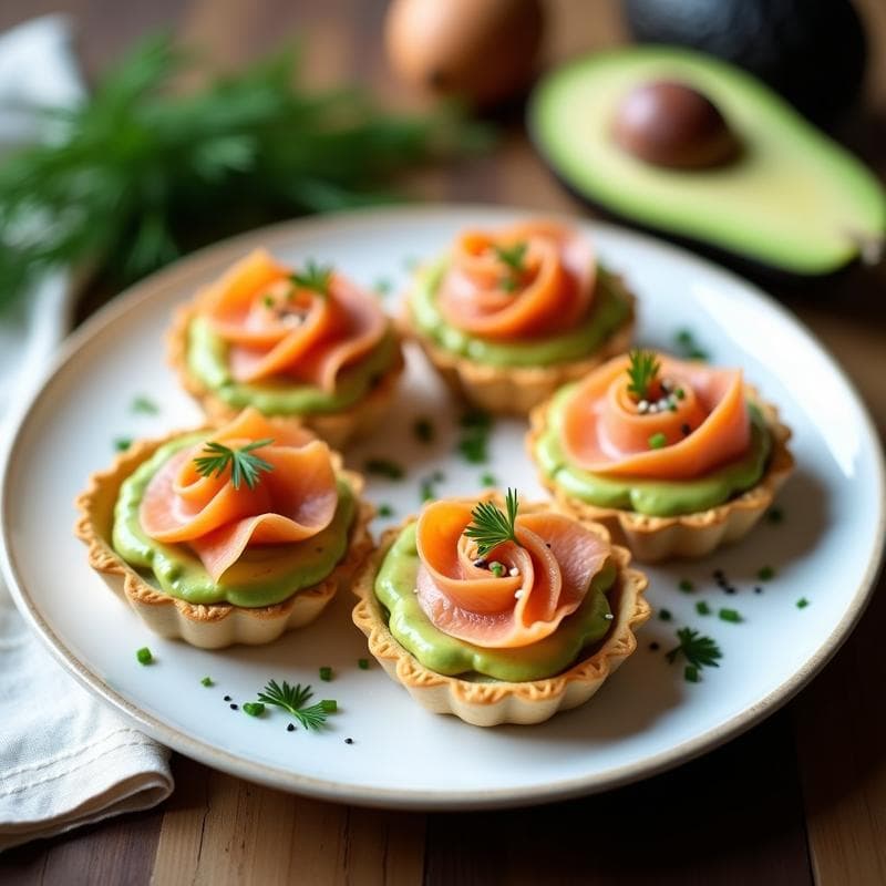 Tartaletas de Salmón Ahumado y Aguacate: Receta Elegante y Rápida para Impresionar