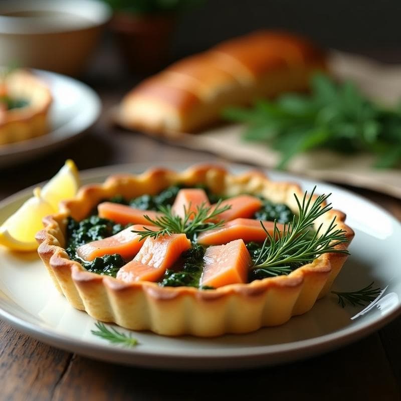 Tartaleta de Salmón y Espinacas: Receta en Horno Fácil y Elegante