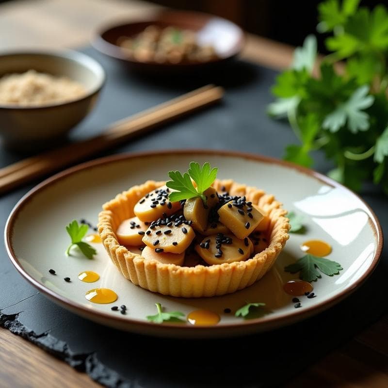 Tartaleta de Hongo Maitake y Tofu: Receta Umami en 25 Minutos Sin Horno