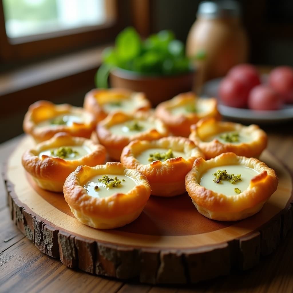 Tartaletas de Algodón de Azúcar de Ajo y Queso de Cabra: Aperitivo Persa Crujiente en 10 Minutos