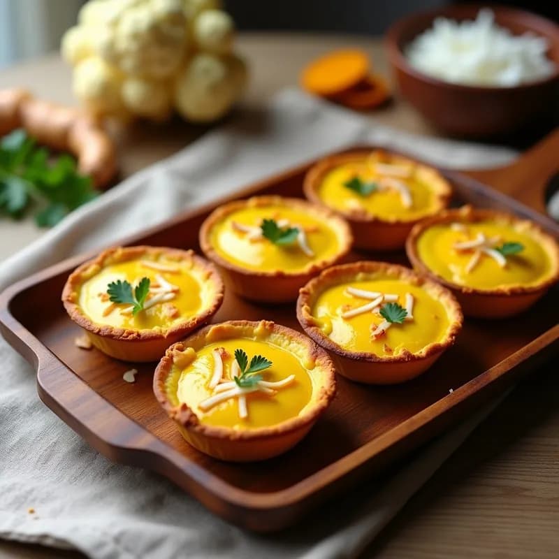 Tartaletas de Cúrcuma y Coliflor: Receta Antiinflamatoria en Horno sin Gluten