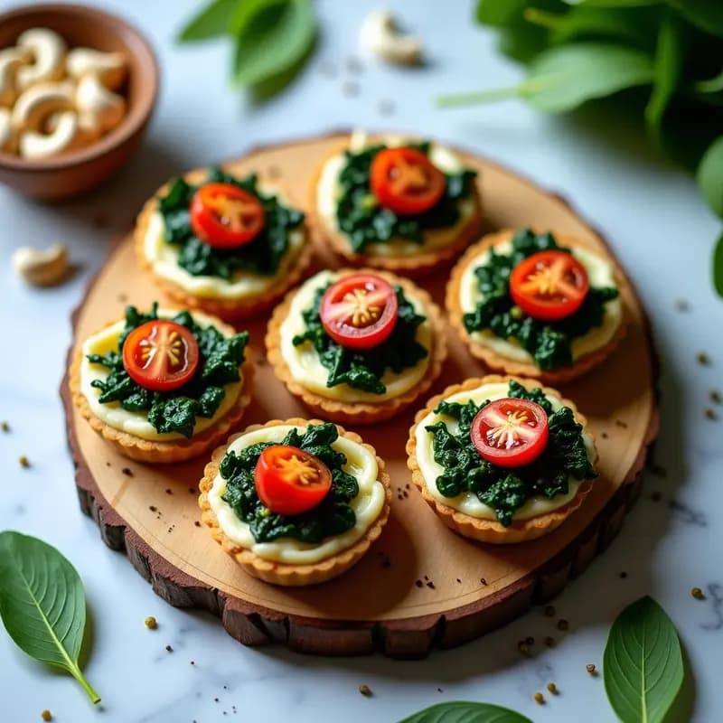 Tartaletas de Espinacas y Queso de Cabra Vegano: Receta Sin Horno y Alta en Proteínas