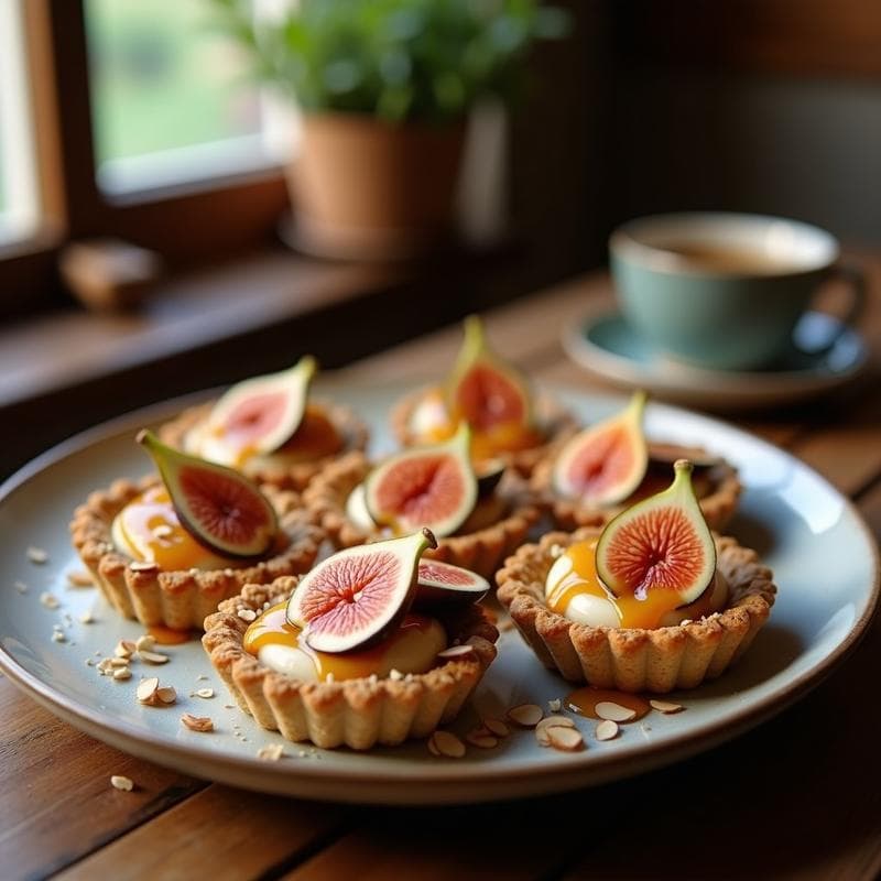 Tartaletas de Higos y Queso de Almendras: Postre Sin Horno con Toque Carmelo