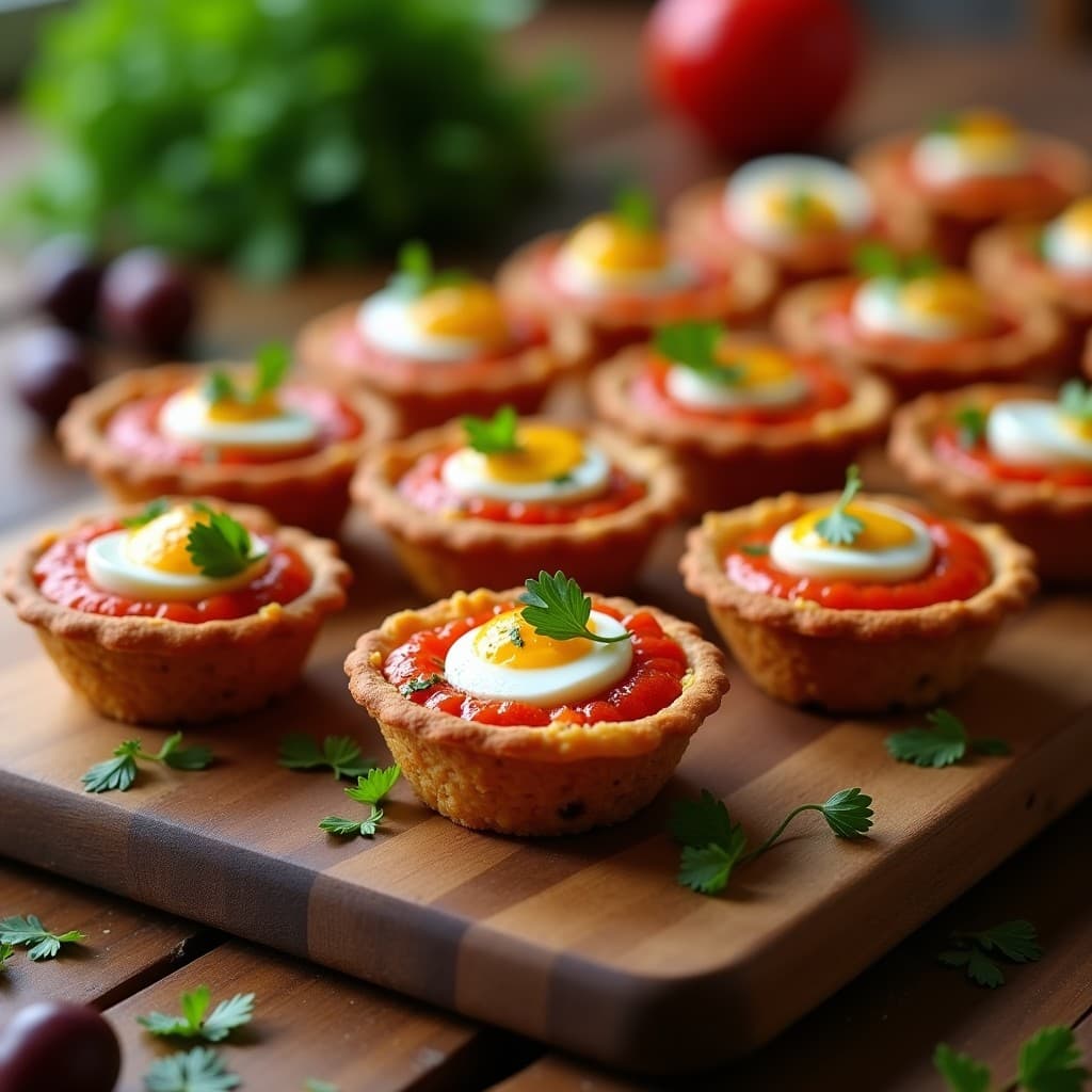 Tartaletas de Base de Lentejas con Crema de Pimientos Asados y Aceitunas: Aperitivo Español Sin Gluten