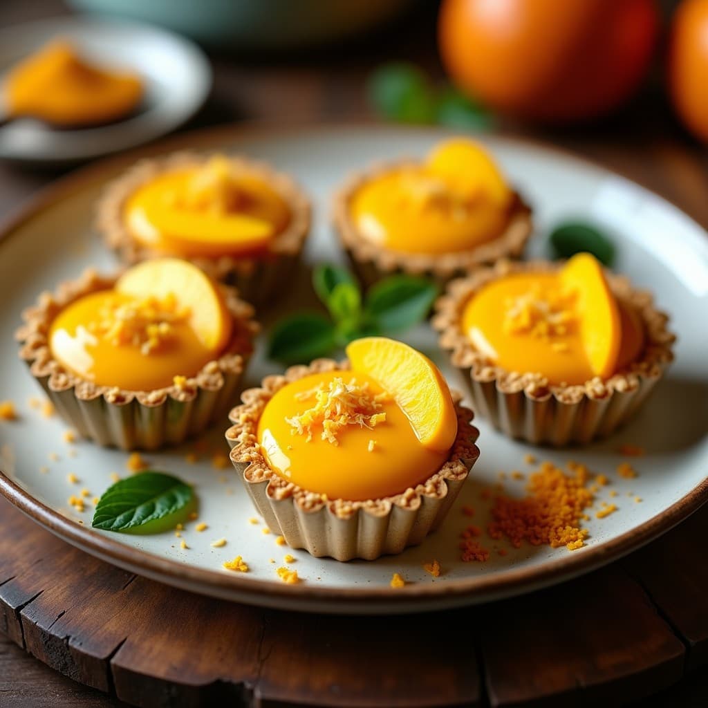 Tartaletas de Mango y Cúrcuma: Postre Sin Horno Rápido y Antiinflamatorio