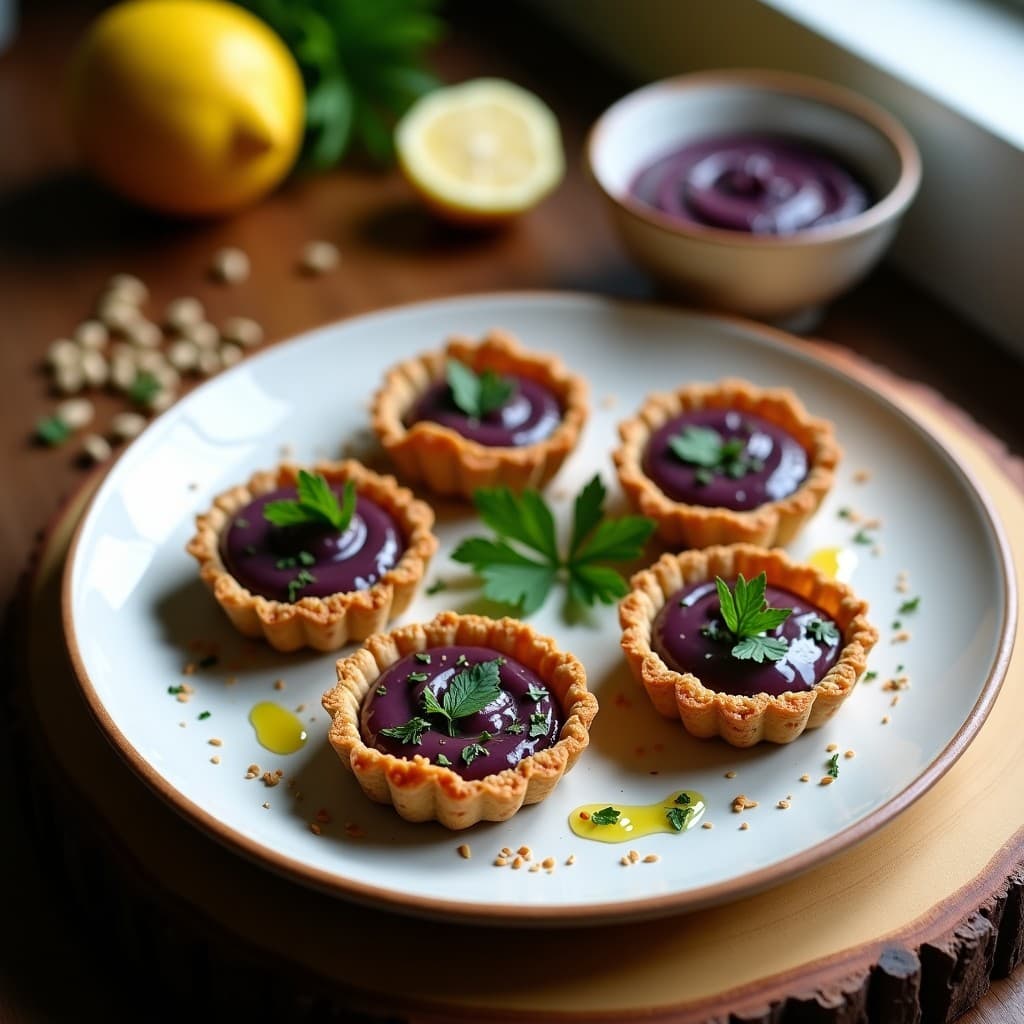 Tartaletas de Base de Semillas de Lino con Crema de Berenjena Ahumada: Receta Sin Horno