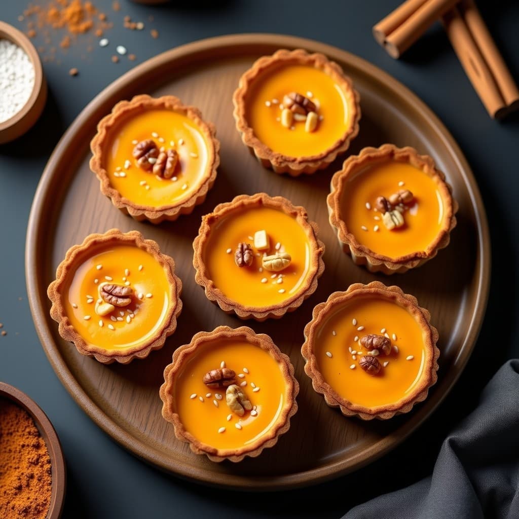 Tartaletas de Harina de Sorgo y Calabaza Kabocha: Postre Coreano Sin Gluten y Sin Azúcar