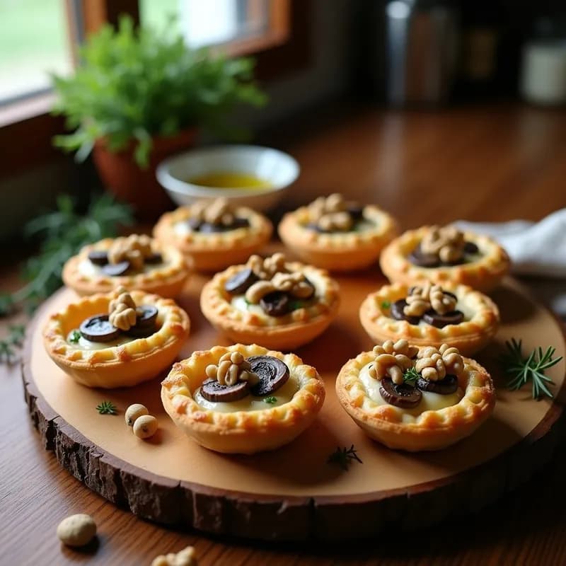 Tartaletas Veganas de Hongos y Trufa: Receta Crujiente en Airfryer con 5 Ingredientes