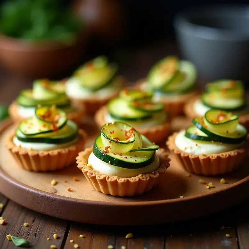 Tartaletas de Zucchini y Queso de Cashew con Base de Almendra: Receta Keto y Sin Gluten