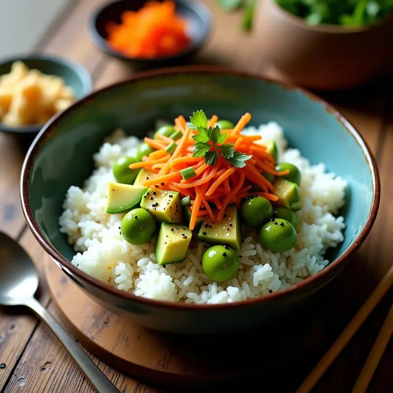 Tartar de Aguacate y Algas Nori: Sushi Bowl Casero con Toque Japones en 15 Minutos