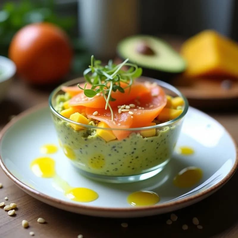 Tartar de Aguacate y Mango con Salmón Ahumado: Receta Fresca y Alta en Omega-3