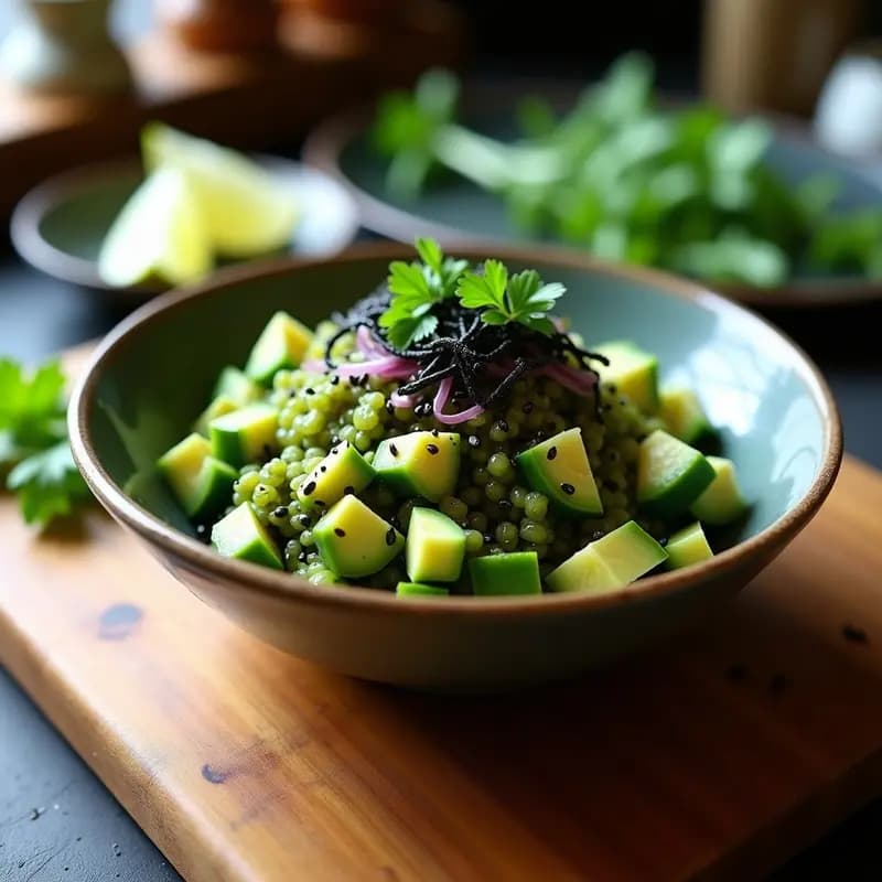 Tartar de Algas Marinas: Ceviche Vegano con Lima y Jengibre en 15 Minutos