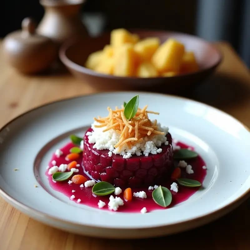 Tartar de Remolacha y Coco Crujiente: Receta Vegana Sin Horno con Alto Contenido en Hierro